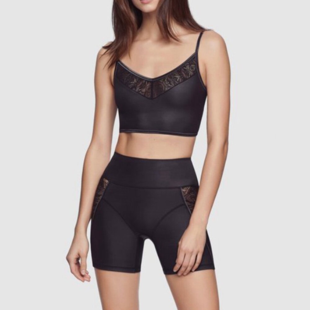 Kiki De Montparnasse Lace Panel Athleisure Biker Shorts